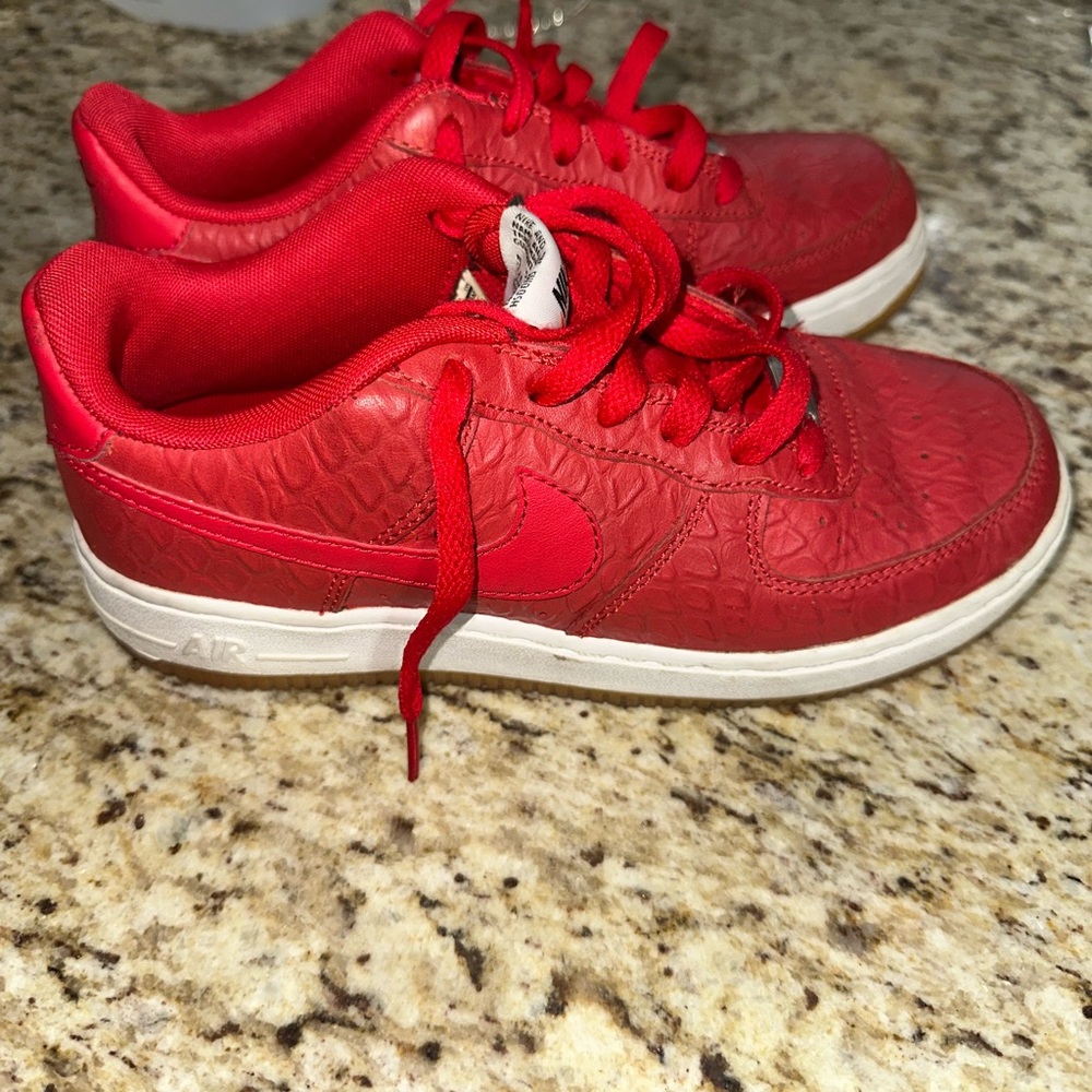 Red Nike Air Force Ones